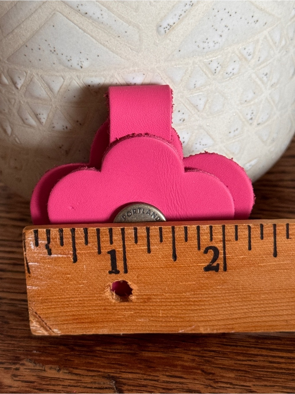 Portland Leather Goods PLG Tulip Pink Flower Snap - Picture 4 of 5